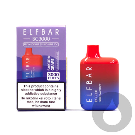 ElfBar BC3000 Disposable Vape - Sakura Grape - Vapourium, Buy Vape NZ, Ecig, Vape Pens, Ejuice/Eliquid, Christchurch, Dunedin, Timaru