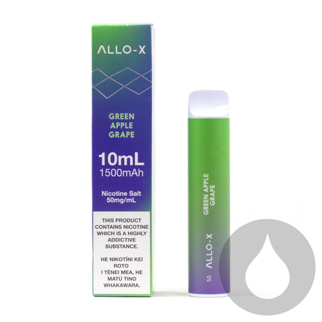 ALLO-X Disposable Vape - Green Apple Grape - Eliquids NZ - New Zealand's Vape, Eliquid, & Disposable Vape Store