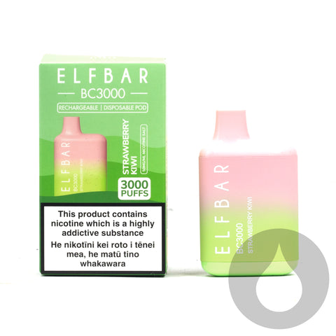 ElfBar BC3000 Disposable Vape - Strawberry Kiwi - Eliquids NZ - New Zealand's Vape, Ecig & Eliquid Store
