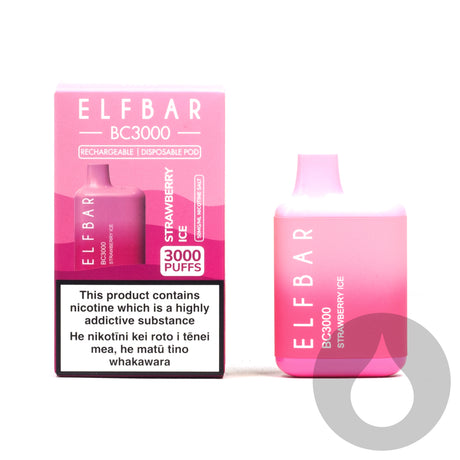 ElfBar BC3000 Disposable Vape - Strawberry Ice - Eliquids NZ - New Zealand's Vape, Ecig & Eliquid Store