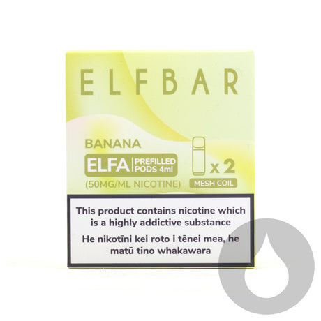 Elfbar ELFA Prefilled Replacement Pods - 2 Pack - Banana - Eliquids NZ - New Zealand's Vape, Ecig & Eliquid Store