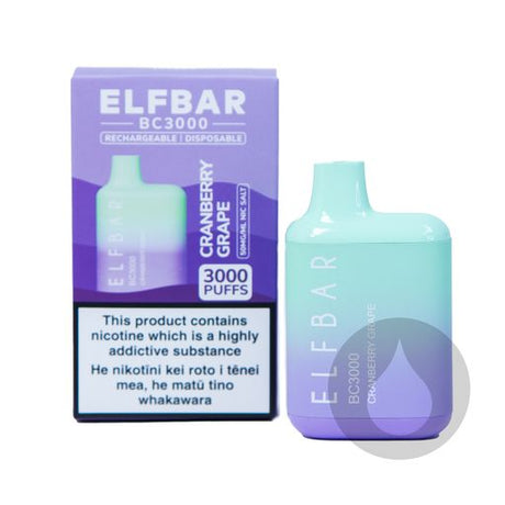 ElfBar BC3000 Pod - Cranberry Grape - Eliquids NZ - New Zealand's Vape, Ecig & Eliquid Store