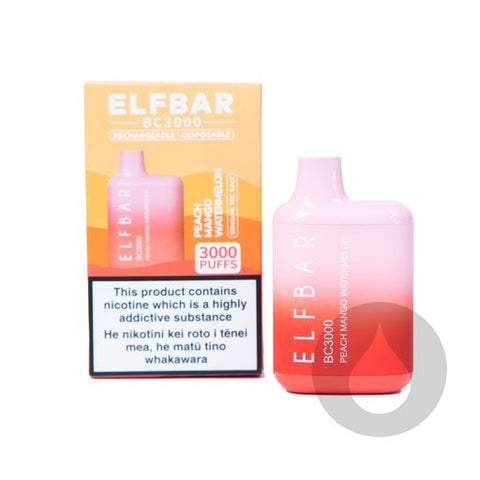 ElfBar BC3000 Pod - Peach Mango Watermelon - Eliquids NZ - New Zealand's Vape, Ecig & Eliquid Store